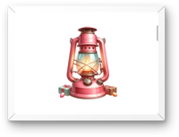 Thumbnail for Pink Vintage Lantern Wall Art | Cozy Glowing Retro Lamp Print | Cottage Home Gift