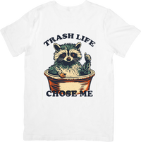Thumbnail for Trash Life Chose Me Raccoon T-Shirt | Vintage Funny Animal Graphic Tee | Humor Lover Gift