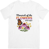 Thumbnail for Monarch Of The Flowers And Naps Butterfly T-Shirt | Floral Boho Nature Graphic Tee | Plant Lover Gift