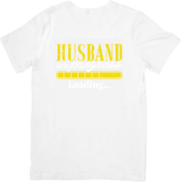 Thumbnail for Husband Loading T-Shirt | Funny Minimalist Groom Graphic Tee | Wedding Gift