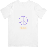 Thumbnail for Peace Sign Neon T-Shirt | Minimalist Neon Aesthetic Graphic Tee