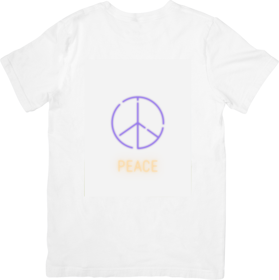 Peace Sign Neon T-Shirt | Minimalist Neon Aesthetic Graphic Tee