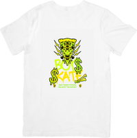 Thumbnail for Bo Skate Pizza Monster T-Shirt | Edgy Y2K Street Art Graphic Tee | Skater Culture Gift