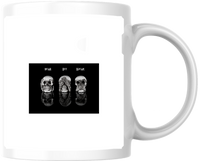Thumbnail for Hear See Speak No Evil Skulls Mug | Dark Gothic Coffee Mug | Edgy Skull Gift