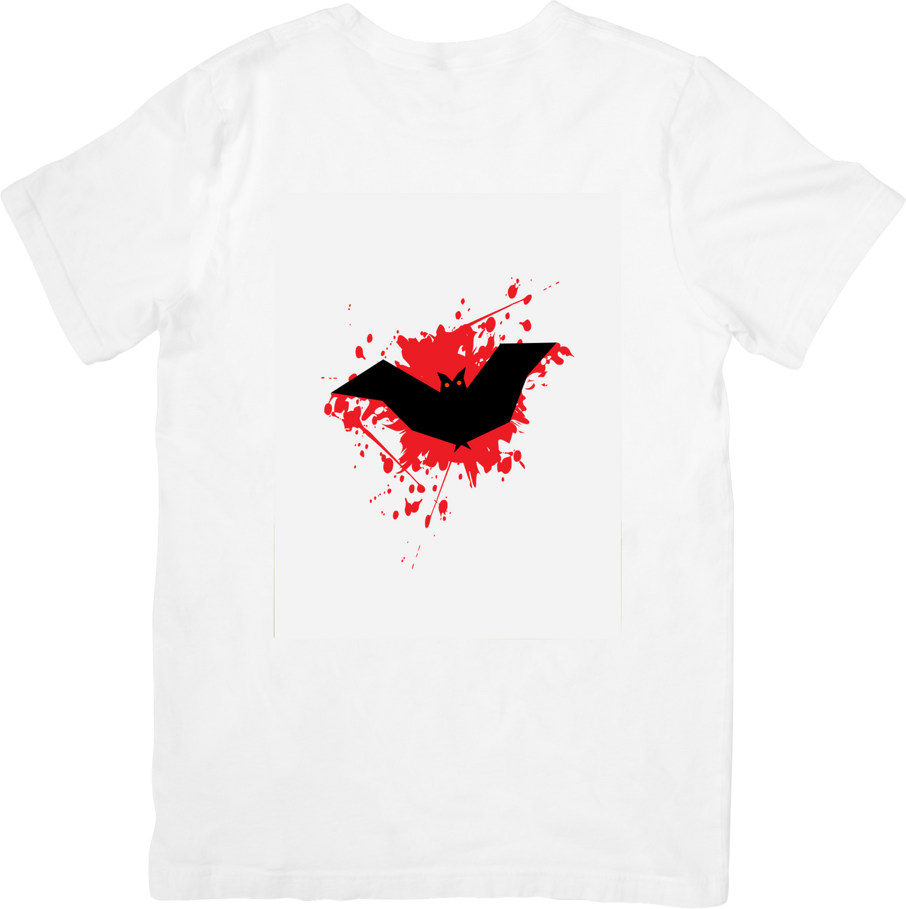 Bat Blood Splatter T-Shirt | Edgy Gothic Halloween Horror Graphic Tee | Spooky Season Gift