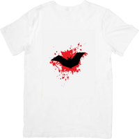 Thumbnail for Bat Blood Splatter T-Shirt | Edgy Gothic Halloween Horror Graphic Tee | Spooky Season Gift