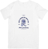 Thumbnail for Just Living My Best Life Daisy Flower T-Shirt | Retro Boho Positive Graphic Tee | Good Vibes Gift