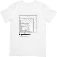 Thumbnail for Experimental Perspective Grid T-Shirt | Minimalist Y2K Abstract Graphic Tee