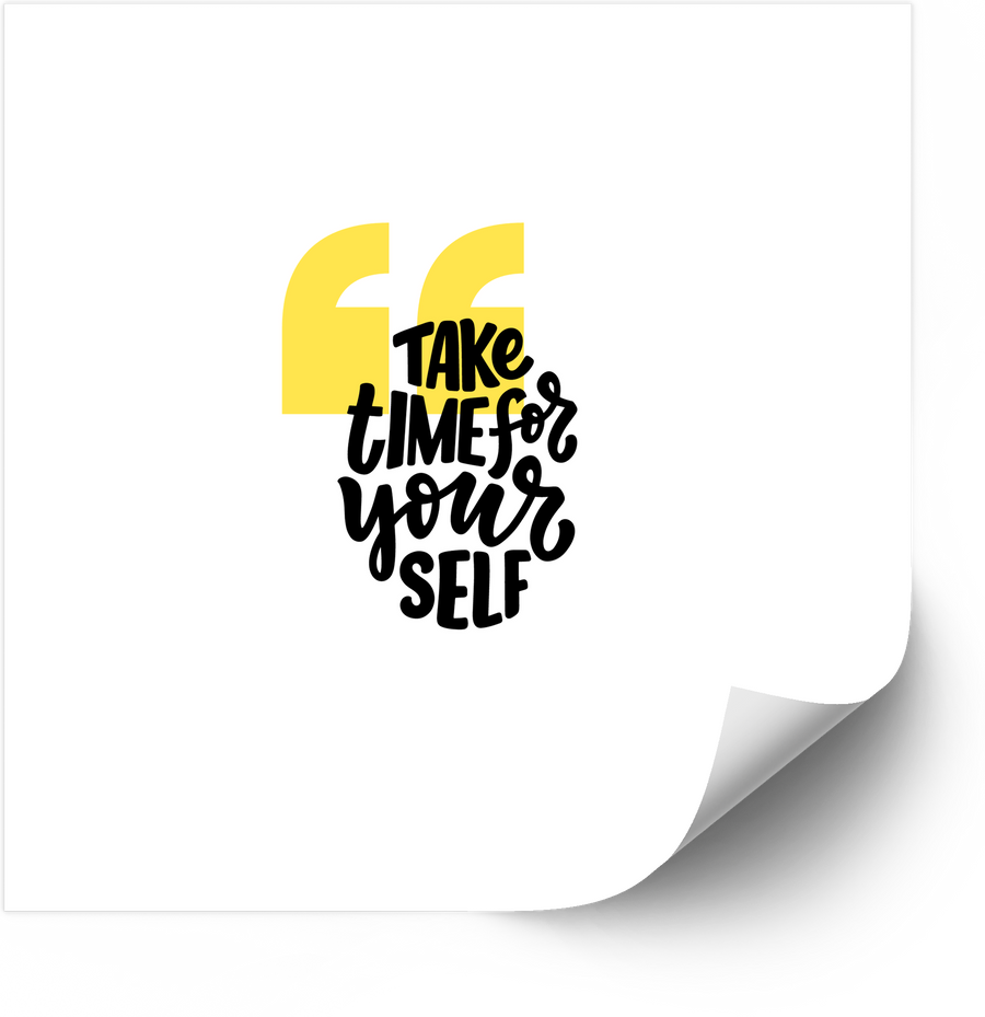 Take Time For Yourself Sticker | Minimalist Self Care Motivational Vinyl Decal