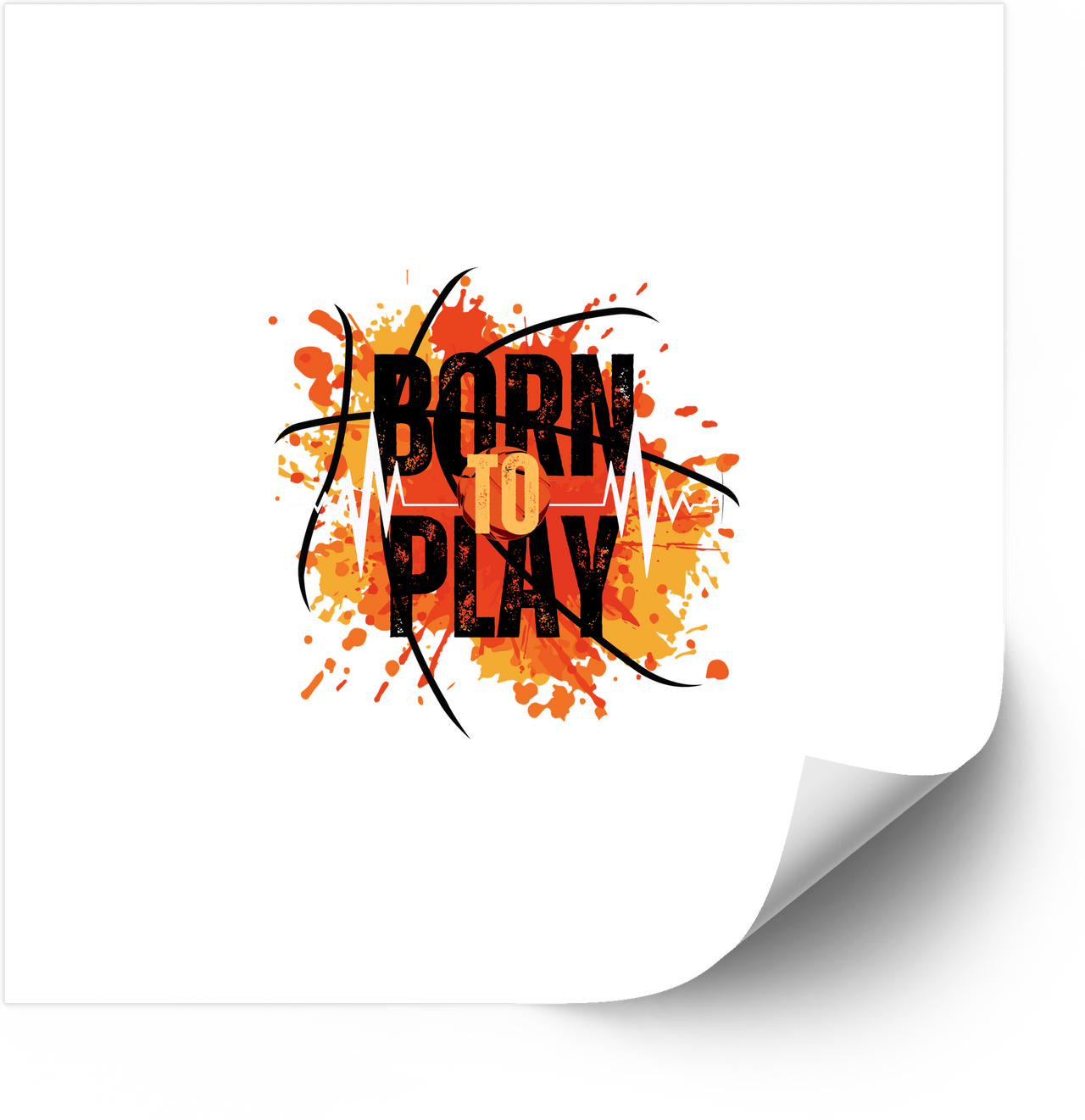 Born To Play Basketball Sticker | Edgy Urban Sports Grunge Vinyl Decal