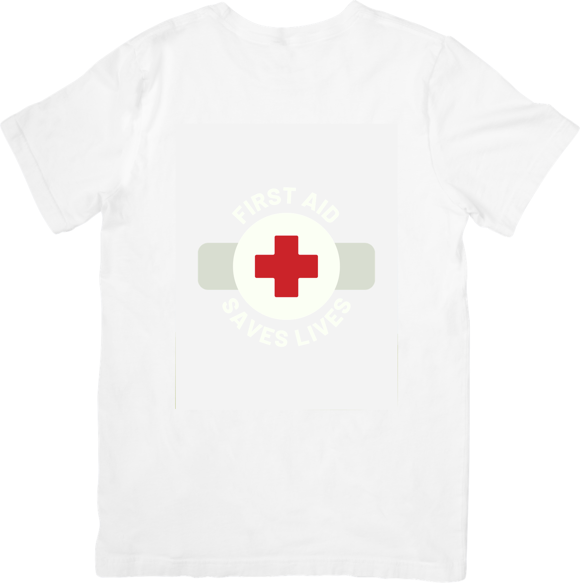 First Aid Saves Lives T-Shirt | Medical Red Cross Graphic Tee | Nurse EMT Gift