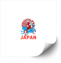 Thumbnail for Japan Koi Fish Sticker | Red Sun Rising Vinyl Decal | Japanese Culture Gift