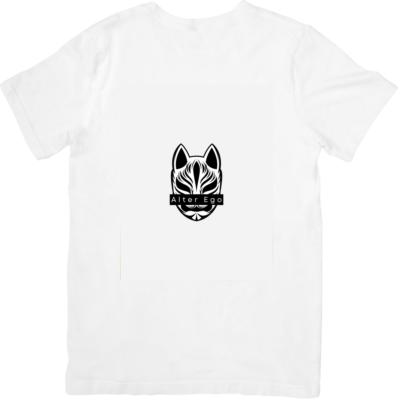 Kitsune Fox Mask Alter Ego T-Shirt | Minimalist Japanese Fox Spirit Graphic Tee
