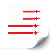 Thumbnail for One Nation Under God Fighter Jets Flag Sticker | Patriotic American Military Vinyl Decal