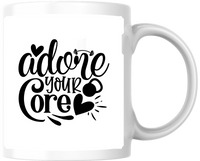 Thumbnail for Adore Your Core Mug | Playful Hand-Lettered Coffee Mug | Apple Health Gift