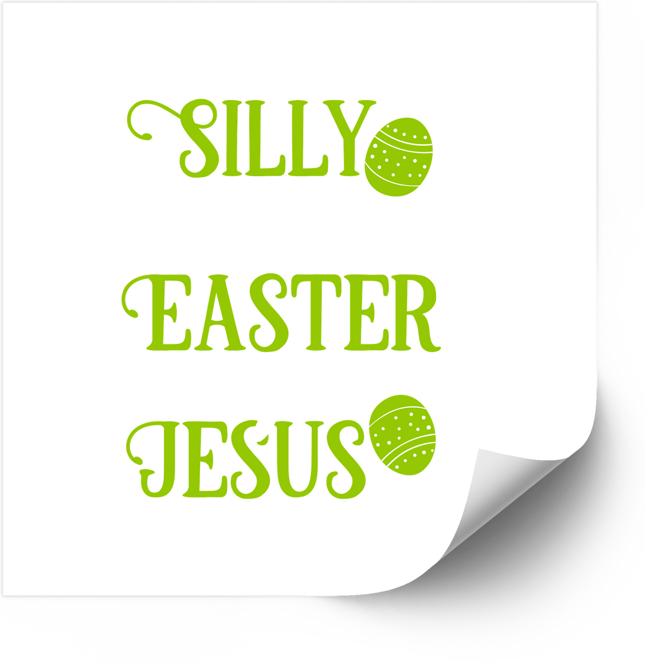 Silly Easter Jesus Sticker | Funny Christian Easter Vinyl Decal