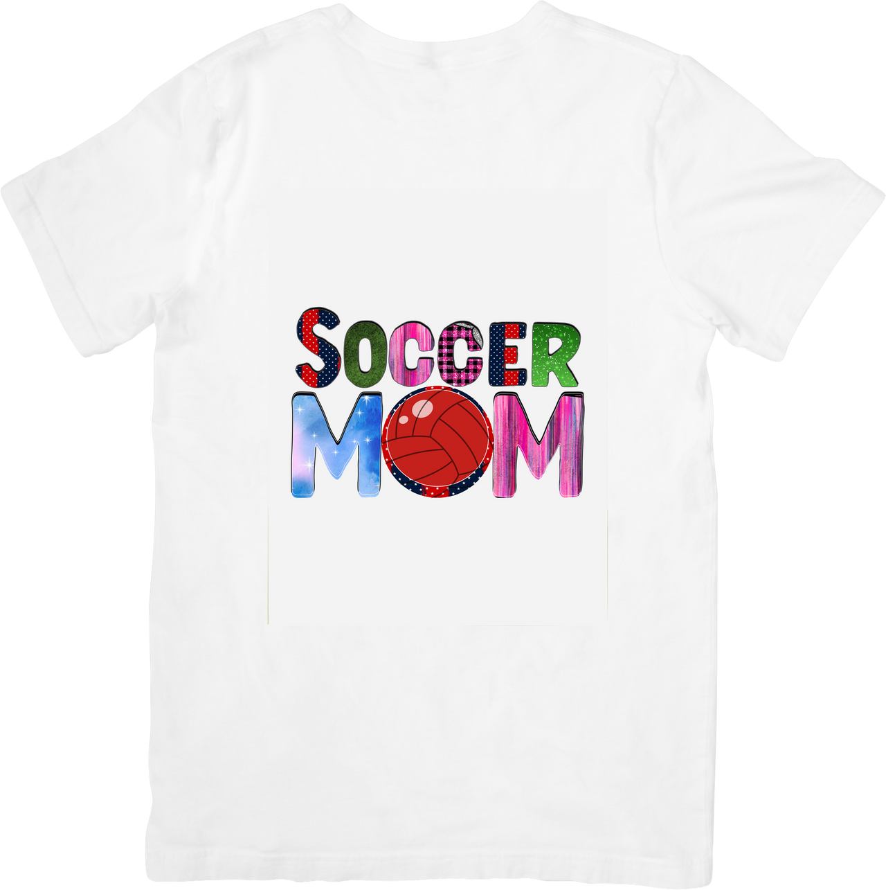 Soccer Mom T-Shirt | Cute Colorful Sports Mom Graphic Tee | Sports Mom Gift