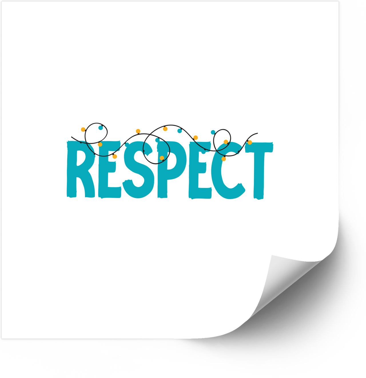 Respect Sticker | Minimalist Motivational Word Art Vinyl Decal