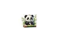 Thumbnail for Cute Baby Panda Bamboo Throw Pillow | Adorable Cartoon Panda Decorative Pillow | Kids Room Gift