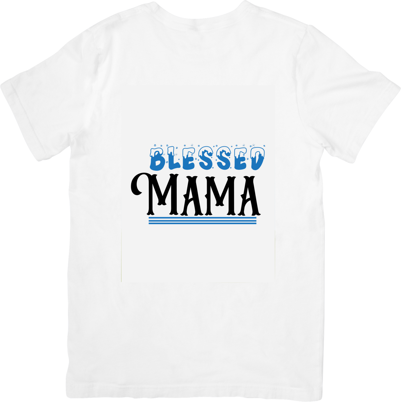 Blessed Mama T-Shirt | Minimalist Christian Mother Graphic Tee | Mother Gift