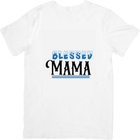 Thumbnail for Blessed Mama T-Shirt | Minimalist Christian Mother Graphic Tee | Mother Gift