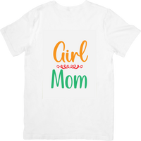 Thumbnail for Girl Mom Script T-Shirt | Cute Colorful Mother Graphic Tee | Mothers Day Gift