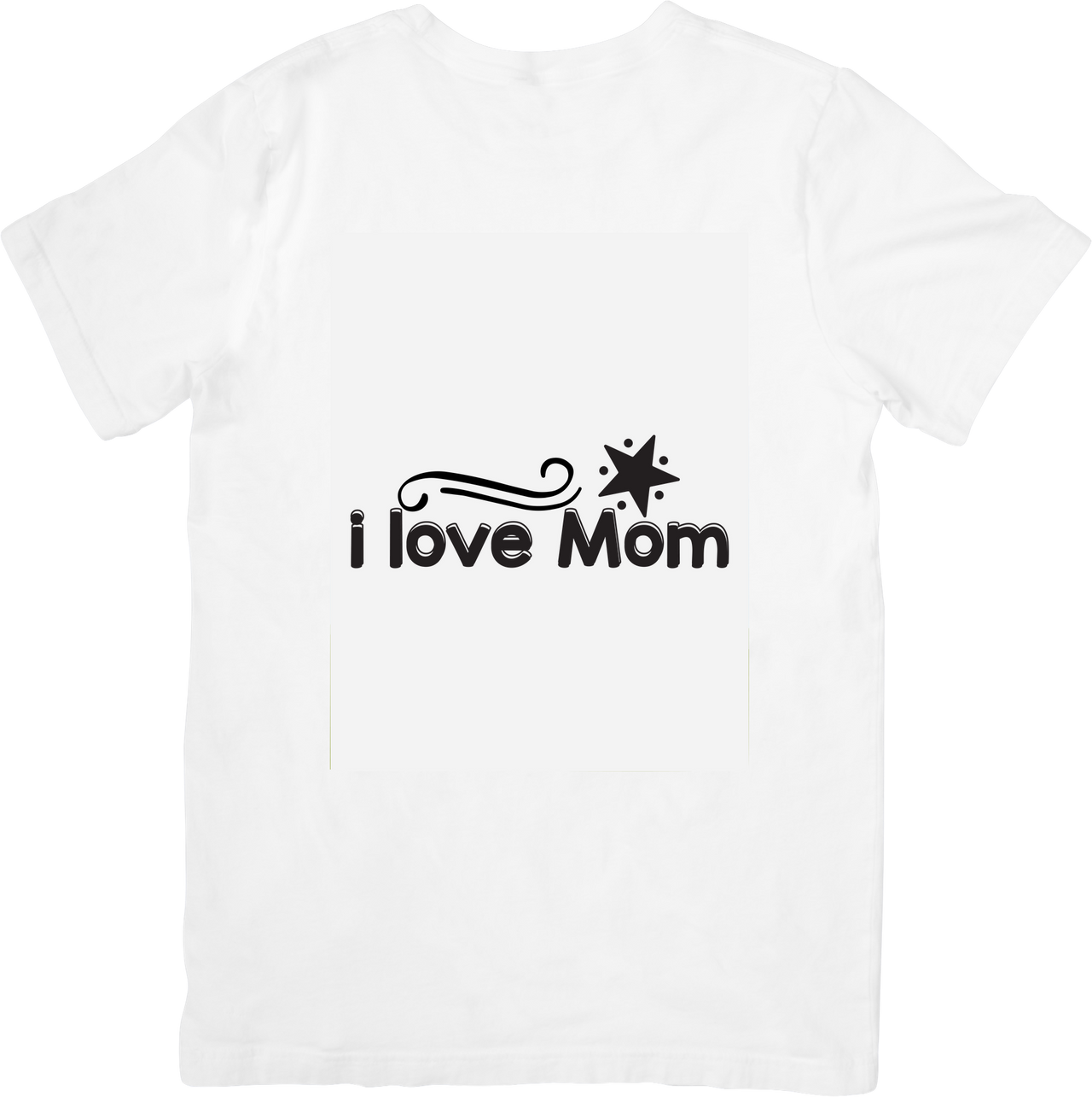 I Love Mom T-Shirt | Minimalist Script Mother Graphic Tee | Mother Gift