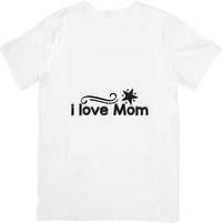Thumbnail for I Love Mom T-Shirt | Minimalist Script Mother Graphic Tee | Mother Gift