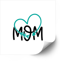 Thumbnail for Mom Heart Arrow Sticker | Minimalist Mothers Day Love Vinyl Decal