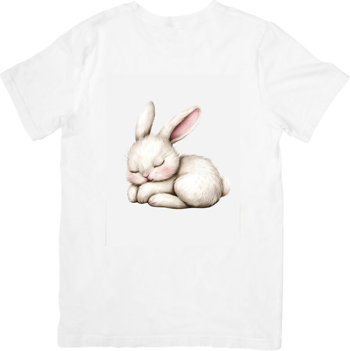 Sleeping Bunny T-Shirt | Cute Watercolor Rabbit Graphic Tee | Easter Animal Gift