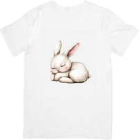Thumbnail for Sleeping Bunny T-Shirt | Cute Watercolor Rabbit Graphic Tee | Easter Animal Gift