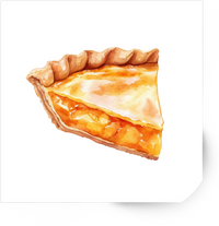Thumbnail for Apple Pie Slice Sticker | Watercolor Dessert Vinyl Decal | Bakery Foodie Gift